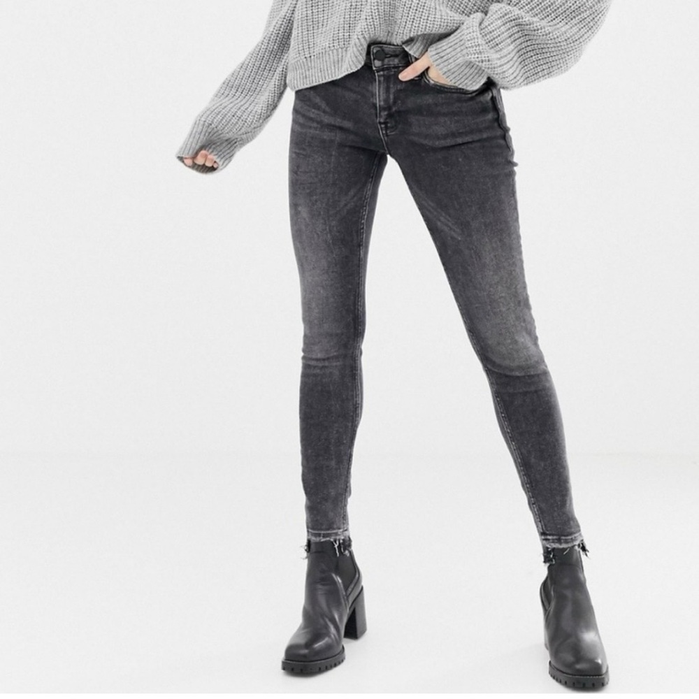 All Saints Mast Ankle TY Washed Black Skinny Jeans Size 27